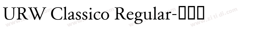 URW Classico Regular字体转换